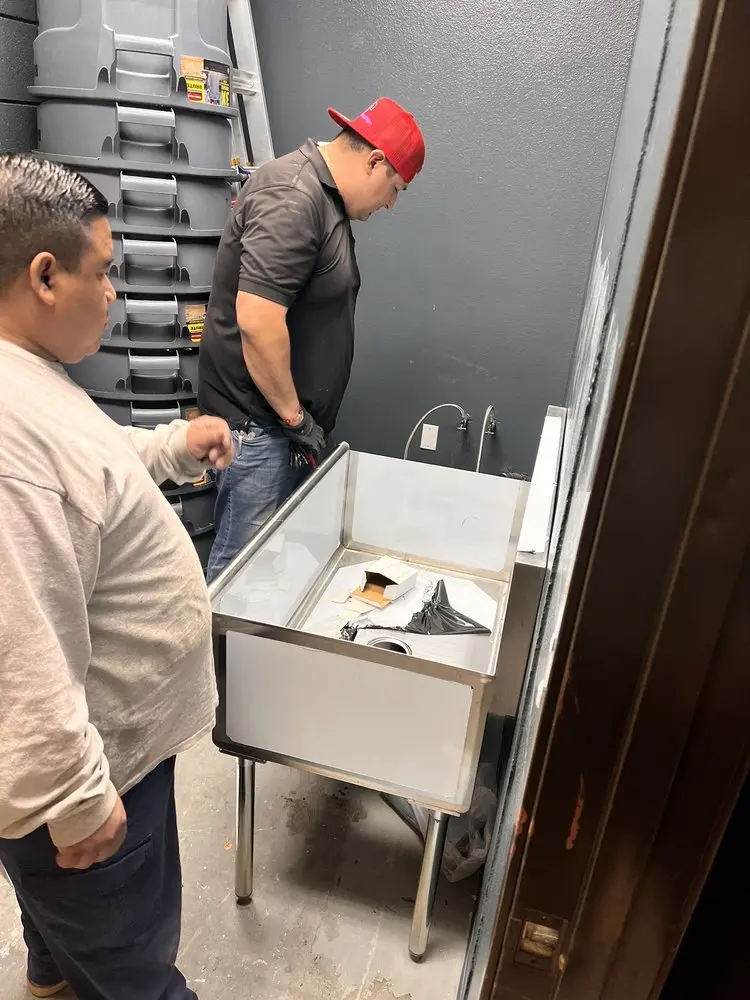 Commercial plumbing and sink installation in Greer